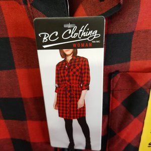 BC Clothing Women's Plaid Dress ~ Size Small